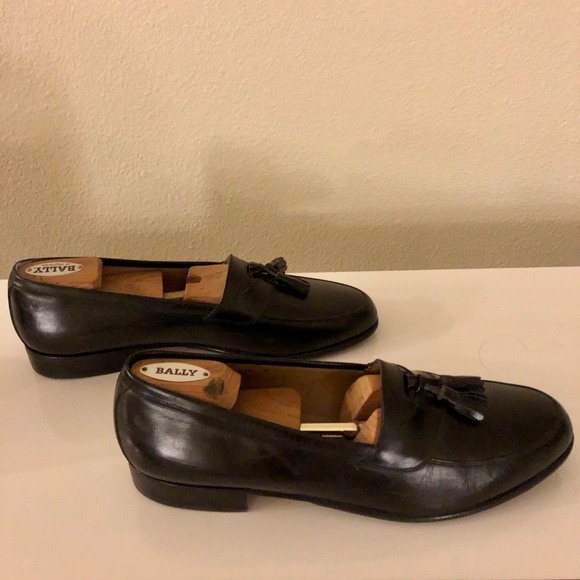 Bally Mens Leather Loafers with Tassel - Picture 6 of 8